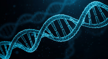 dna strand on blue background