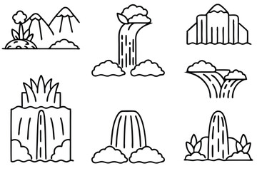 Obraz premium Different Types of Waterfall Designs