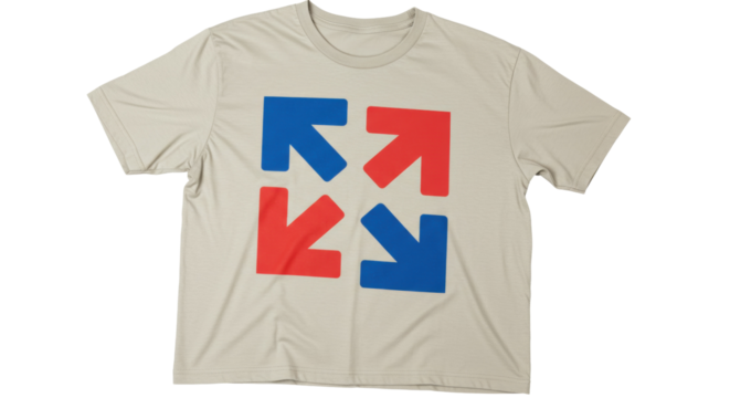 Isolated T-shirt with Arrows
