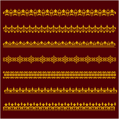 A decorative filigree heraldic crest with a calligraphic motif, featuring a floral pattern as a horizontal divider design element. An original vintage-style creation