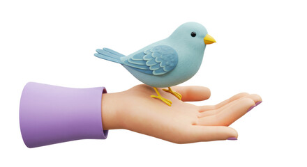 Isolated Bird on Hand