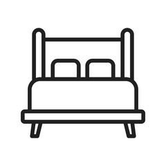 Bed icon vector image. Suitable for mobile apps, web apps and print media.