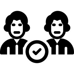 Friendship Strength Glyph Icon