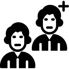 Friendship Sharing Glyph Icon