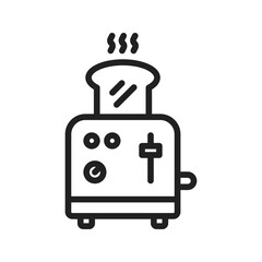 Toaster icon vector image. Suitable for mobile apps, web apps and print media.