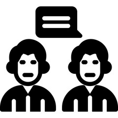 Friendship Meeting Glyph Icon