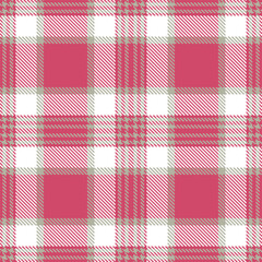 Elegant Bright deep rose & Pale greyish Seamless Tartan Textile Design