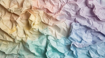 Fototapeta premium A textured gift-wrapping paper with a soft, crumpled effect and pastel hues.