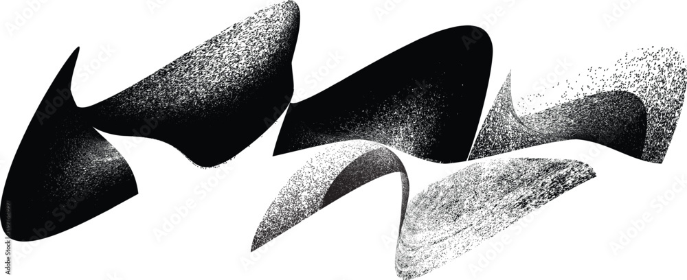 Poster sprayed black spiral line .graffiti art design . noise dispersion grungy wavy logo . spray effect .g