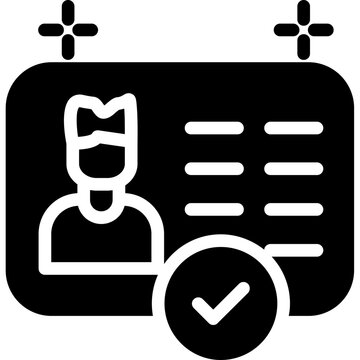 Social Security Card Glyph Icon