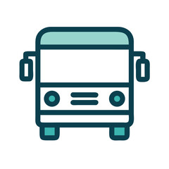 Bus Front View Icon Design