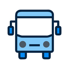 Bus Front View Icon Design