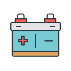Car Battery Icon Design
