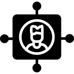 Digital Identity Glyph Icon