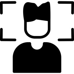 Face Detection Glyph Icon
