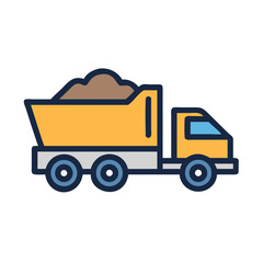 Naklejka premium Dump Trailer Icon Design