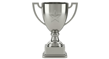 Obraz premium Isolated Silver Trophy Cup