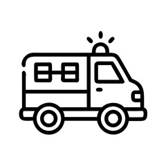 Emergency Van Icon Design