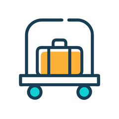 Luggage Cart Icon Design