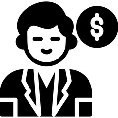 Accountant Glyph Icon