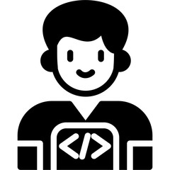 IT Specialist Glyph Icon