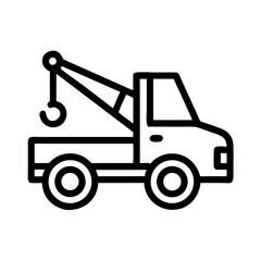 Naklejka premium Truck Outline Icon Design