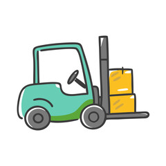forklift icon, forklift vector illustration-simple illustration of forklift, perfect for forklift logos and icons