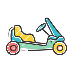 go kart icon, go kart vector illustration-simple illustration of go kart, perfect for go kart logos and icons