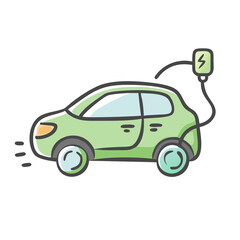 hybrid car icon, hybrid car vector illustration-simple illustration of hybrid car, perfect for hybrid car logos and icons