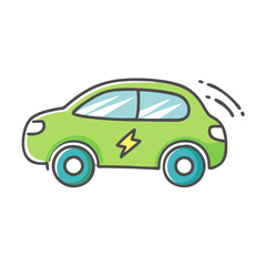 hybrid car icon, hybrid car vector illustration-simple illustration of hybrid car, perfect for hybrid car logos and icons