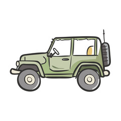 military jeep icon, military jeep vector illustration-simple illustration of military jeep, perfect for military jeep logos and icons
