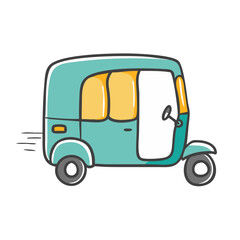 rickshaw icon, rickshaw vector illustration-simple illustration of rickshaw, perfect for rickshaw logos and icons