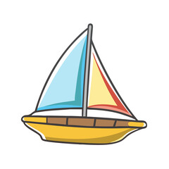 sailboat icon, sailboat vector illustration-simple illustration of sailboat, perfect for sailboat logos and icons