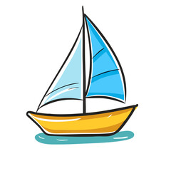 sailboat icon, sailboat vector illustration-simple illustration of sailboat, perfect for sailboat logos and icons