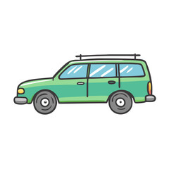 Fototapeta premium station wagon icon, station wagon vector illustration-simple illustration of station wagon, perfect for station wagon logos and icons
