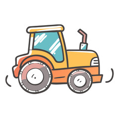 tractor icon, tractor vector illustration-simple illustration of tractor, perfect for tractor logos and icons