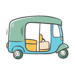 tuk tuk icon, tuk tuk vector illustration-simple illustration of tuk tuk, perfect for tuk tuk logos and icons