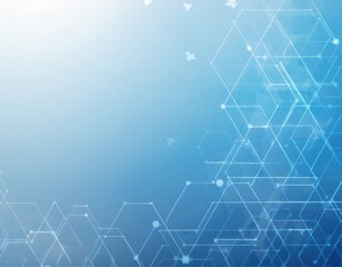 Obraz premium White and light blue medical abstract gradient background with molecules – web banner design