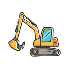 backhoe icon, backhoe vector illustration-simple illustration of backhoe, perfect for backhoe logos and icons
