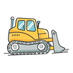 bulldozer icon, bulldozer vector illustration-simple illustration of bulldozer, perfect for bulldozer logos and icons