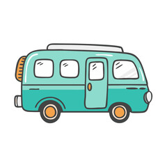 camper van icon, camper van vector illustration-simple illustration of camper van, perfect for camper van logos and icons