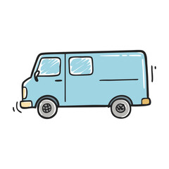 cargo van icon, cargo van vector illustration-simple illustration of cargo van, perfect for cargo van logos and icons