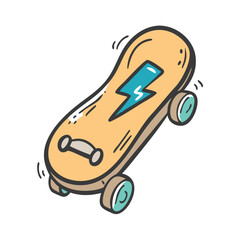 electric skateboard icon, electric skateboard vector illustration-simple illustration of electric skateboard, perfect for electric skateboard logos and icons