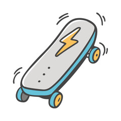 electric skateboard icon, electric skateboard vector illustration-simple illustration of electric skateboard, perfect for electric skateboard logos and icons