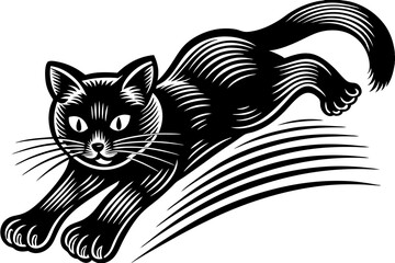 Powerful and captivating image of a wild cat in its natural environment, portraying strength, agility, and untamed beauty. Ideal for use in wildlife documentaries, nature-themed designs, conservation 