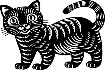 Powerful and captivating image of a wild cat in its natural environment, portraying strength, agility, and untamed beauty. Ideal for use in wildlife documentaries, nature-themed designs, conservation 