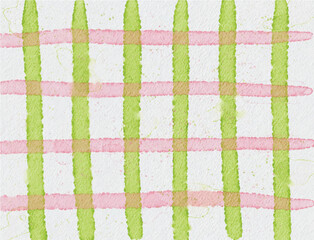 Cute watercolor gingham artwork with textures