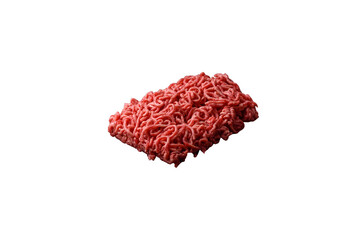 Ground beef mince fresh raw with salt and spices