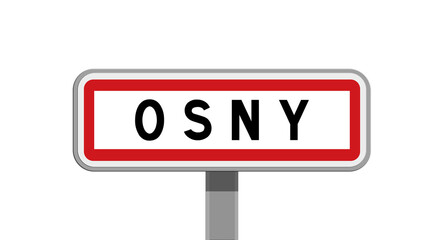 Panneau sur poteau d'Osny, Val-d'Oise, Île-de-France