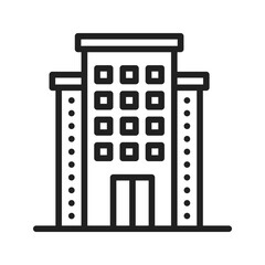 Hotel icon vector image. Suitable for mobile apps, web apps and print media.